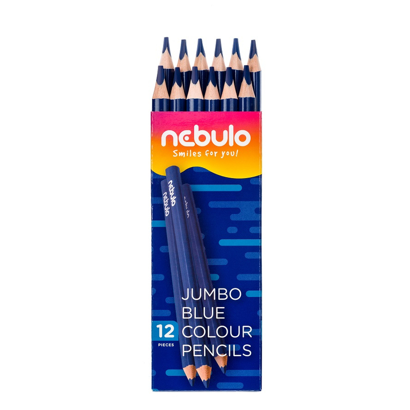 Nebulo Színes ceruza, kék, jumbo háromszög