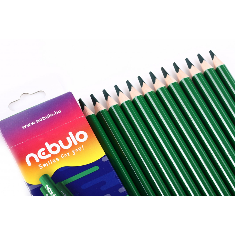 Nebulo Színes ceruza, zöld, vékony háromszög