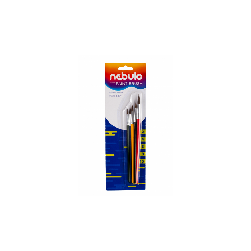Nebulo ecsetkészlet 5 db-os festett fanyelű (2-4-6-8-10)