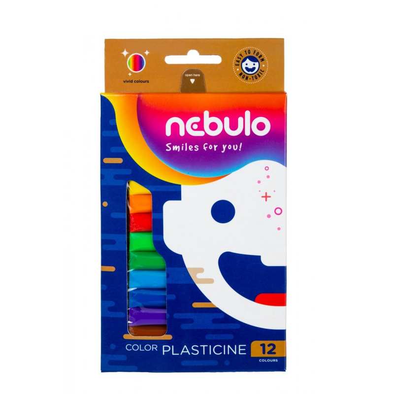 Nebulo színes gyurma 12 színnel 200g