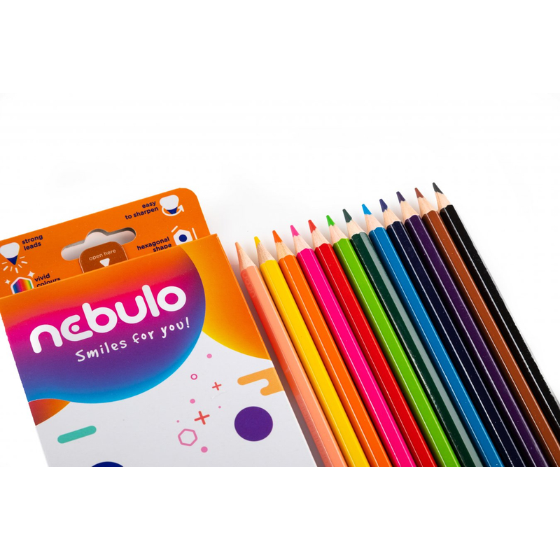 Nebulo színes ceruza hatszögletű 12 db