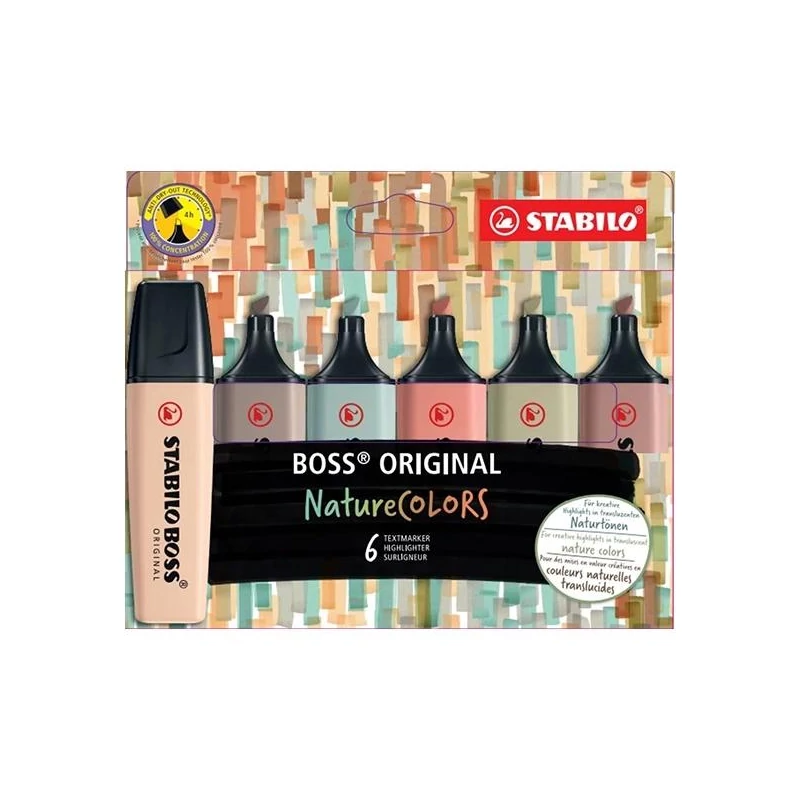 Szövegkiemelő Stabilo Boss NatureColors 6 db-os készlet