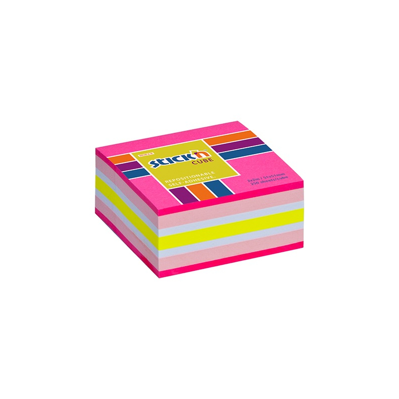 Öntapadó jegyzettömb mix STICK’N 51x51mm 250 lap neon rózsaszín