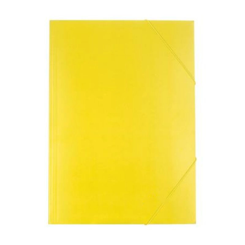 Gumis mappa, karton, A4 sárga