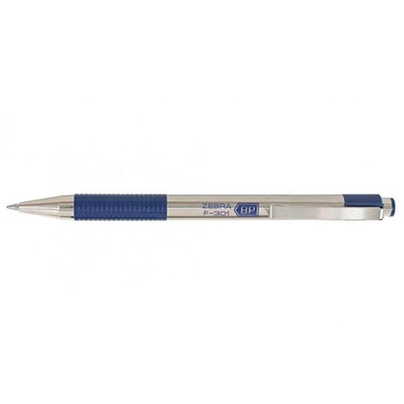 Golyóstoll ZEBRA F-301 fém tollbetéttel kék