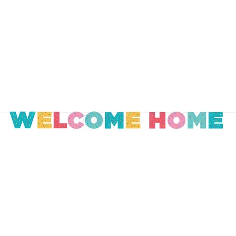 Welcome Home feliratos papírgirland 2,5 méteres hosszban