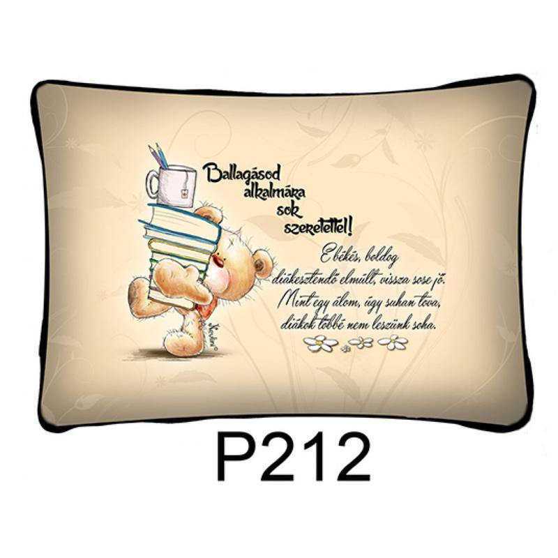 Díszpárna ballagásra 37x27cm - E békés, boldog diákesztendő P212