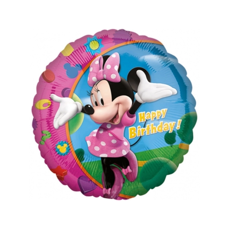 Minnie Mouse fólia lufi Happy Birthday 43cm 177979