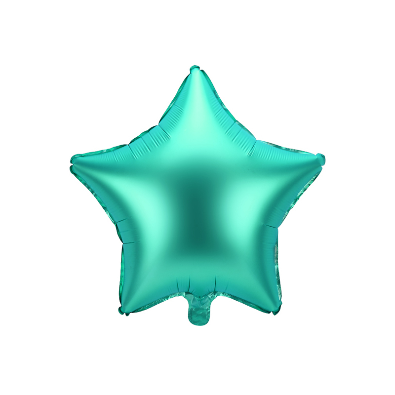 Csillag alakú zöld fólia lufi 48cm 132931