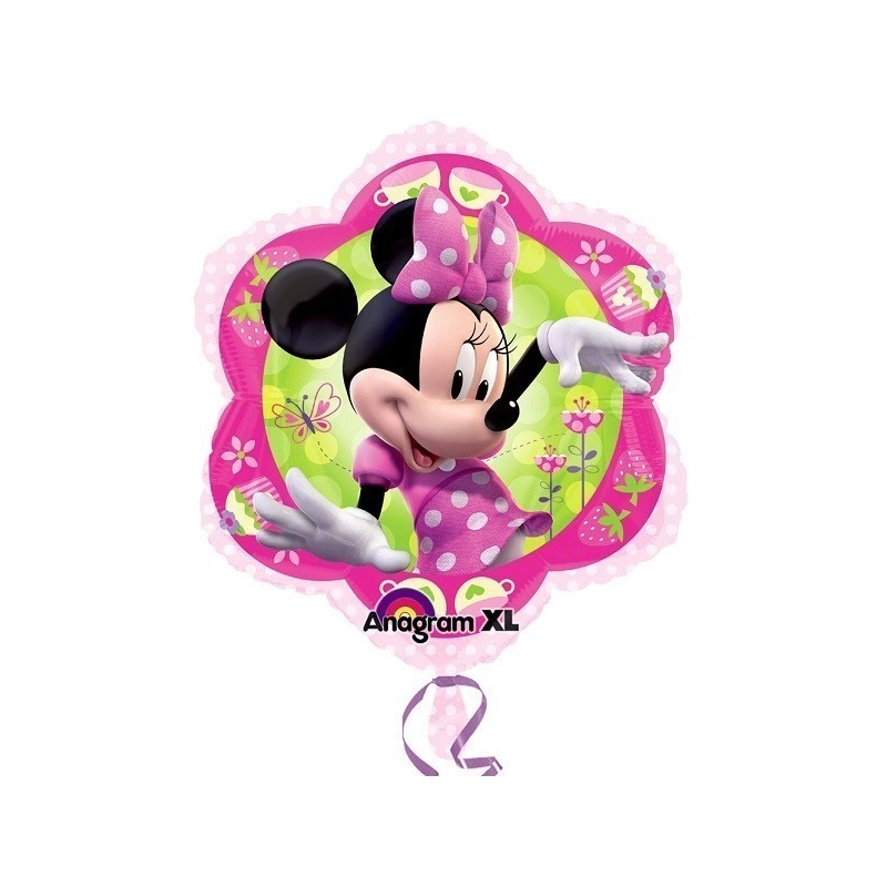 Minnie Mouse virág alakú fólia lufi 45cm 264372
