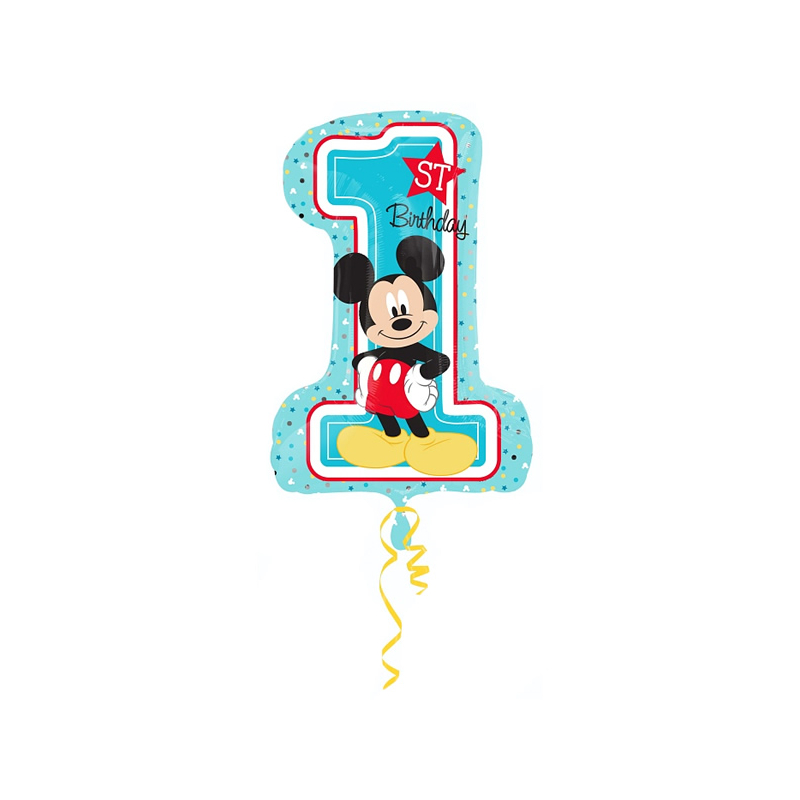 Mickey egér 1. születésnapra fólia lufi 91cm