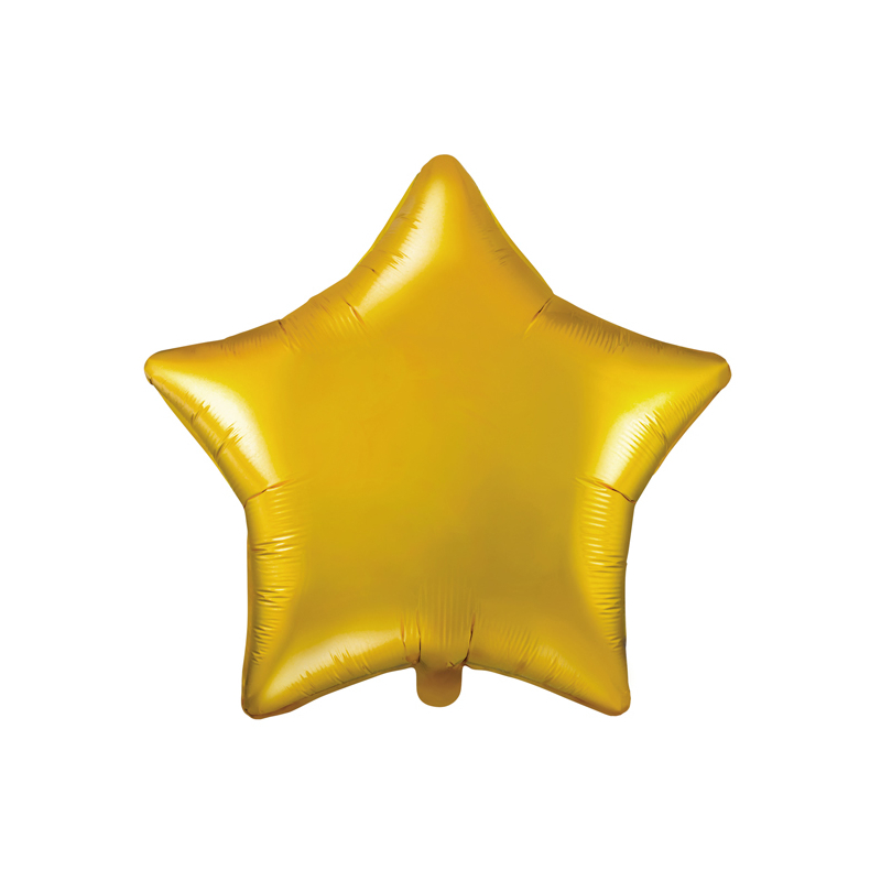 Csillag alakú arany színű fólia lufi 48cm 736412