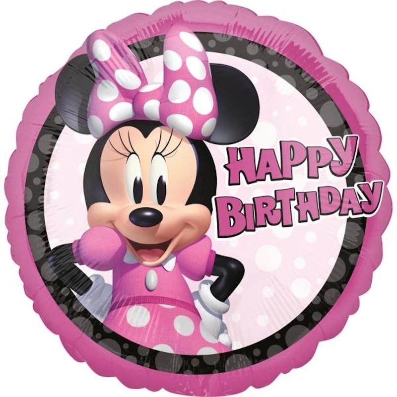 Fólia lufi Minnie Forever mintás Happy Birthday feliratos születésnapra 43 cm 418935