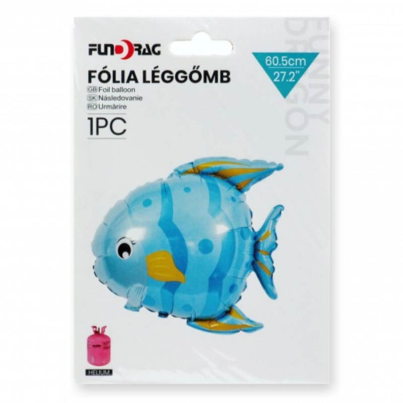 Fólia lufi kék hal 60,5cm 637918