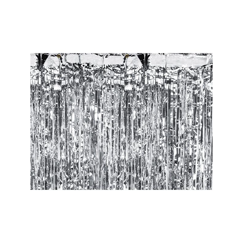 Party függöny ezüst színű 90x250 cm