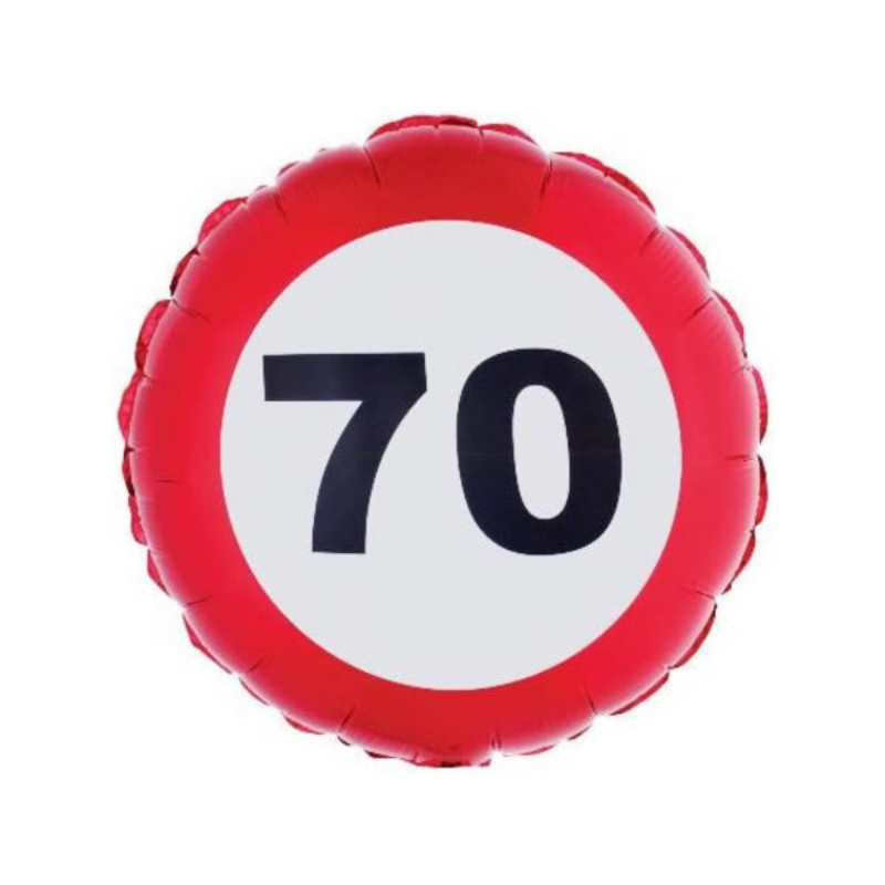 Fólia lufi sebességkorlátozós 70. születésnapi gömb 43 cm 849127
