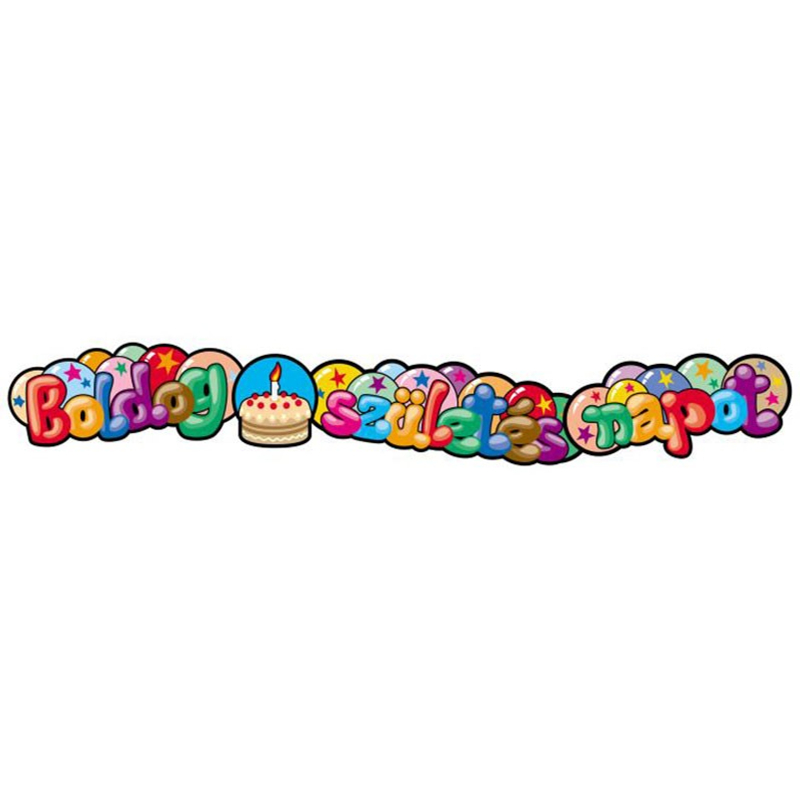 Boldog születésnapot buborékos betűfüzér