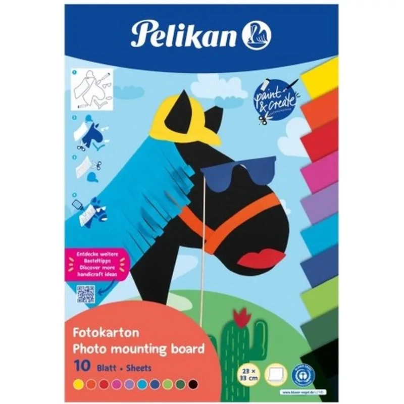 Fotókarton 10 ív 23x33 többszínű  Pelikán