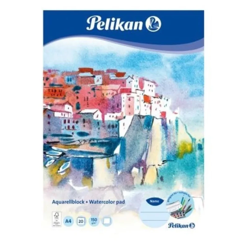 Rajzblokk akvarell 20 ív A/4  Pelikán