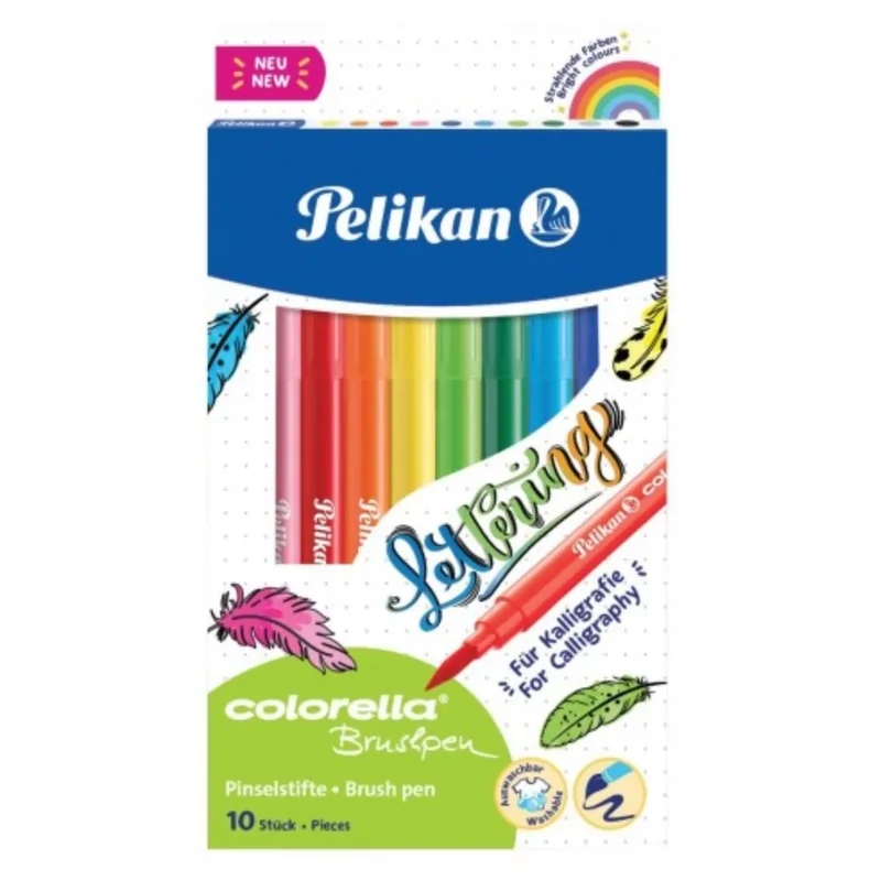 Ecsetfilc készlet Colorella kalligráfiához 10 szín Pelikán