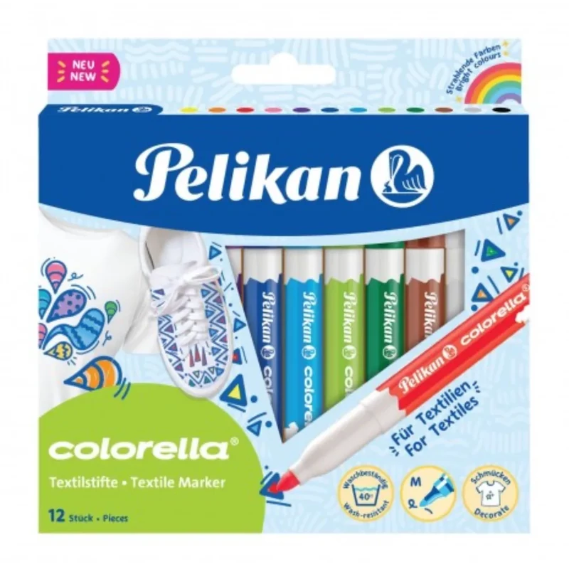 Textilfilc Colorella 12 szín Pelikán