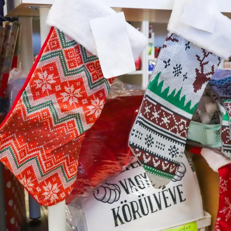 Kandalló Mikulás csizma akasztóval 768