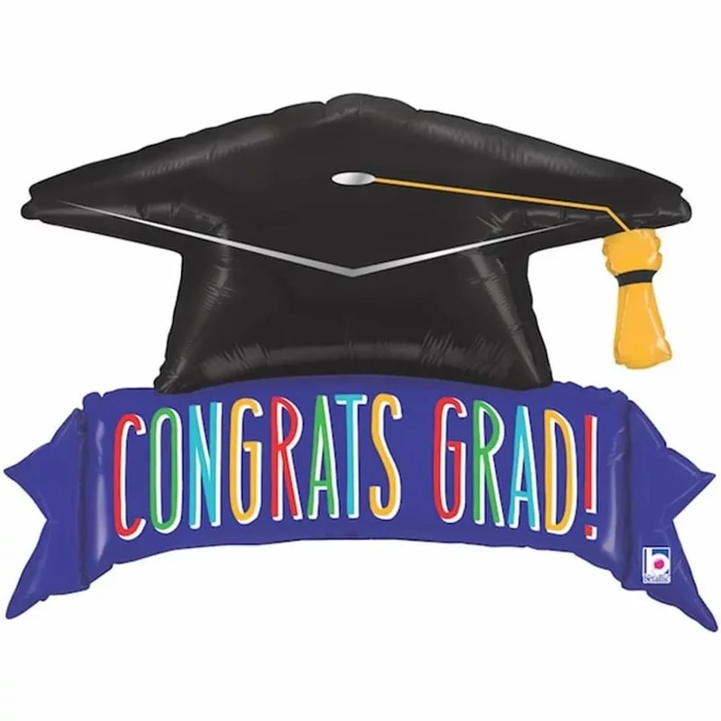 Ballagási Congrats Grad banner fólia lufi 114 cm 35545