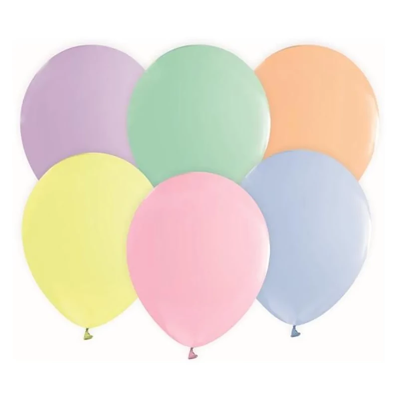 Gömb lufi 30 cm többféle makaron szín vegyesen csomagolva 50 db