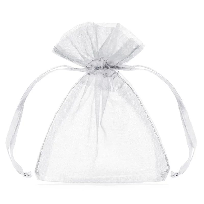 Organza tasak fehér 14x17cm 4 db