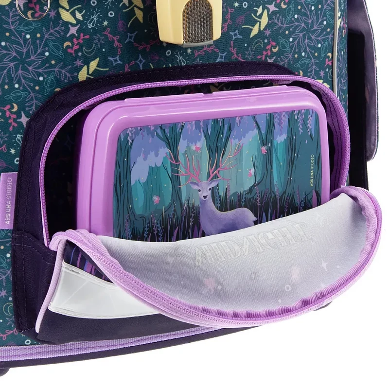 Ars Una kompakt easy mágneszáras iskolatáska szarvasos mintával Midnight Wish