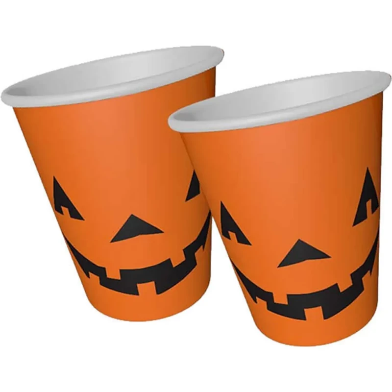 Papírpohár tök mintás halloween 220ml 8db/csomag