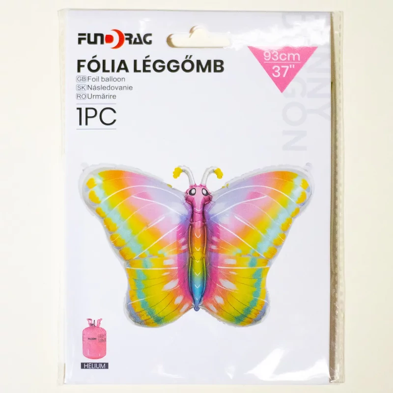 Pillangó alakú fólia lufi 93 cm 614360