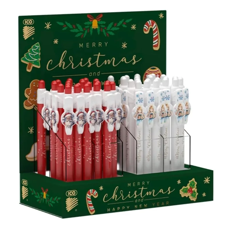 Golyóstoll karácsonyi angyalkás fehér Merry Christmas ICO