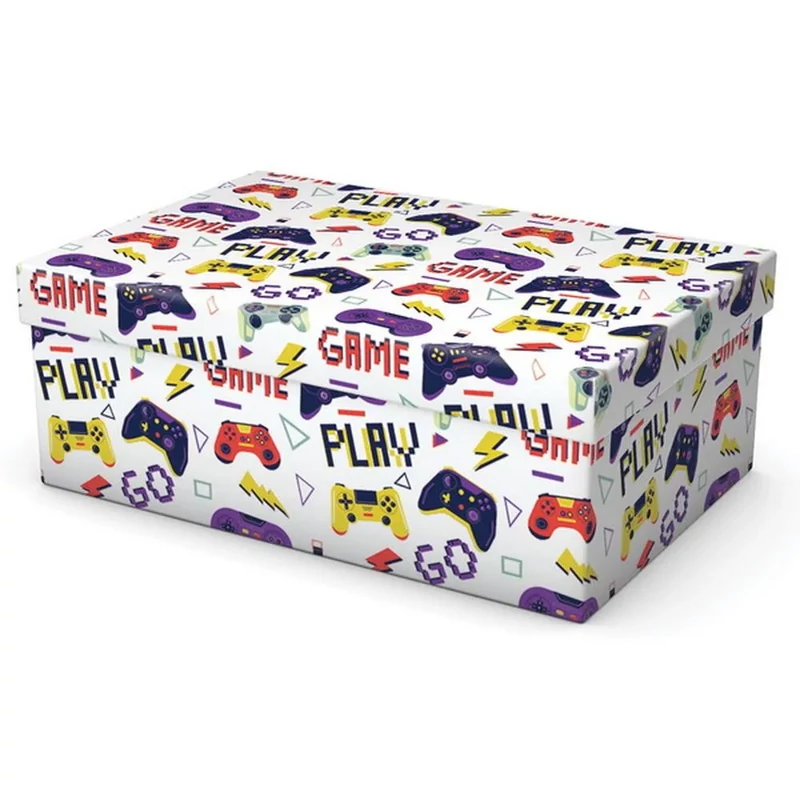 Díszdoboz T3 Cardex papírból videójáték mintával 24x16x9cm 41959