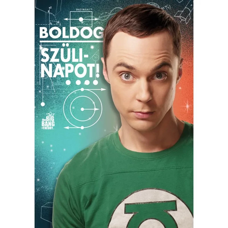 Agymenők Sheldon vicces humoros Boldog Szülinapot feliratú születésnapi üdvözlőlap képeslap Cardex