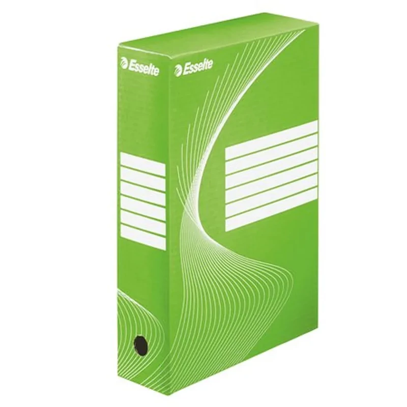 Archiválódoboz A4 80 mm karton Esselte Boxycolor zöld