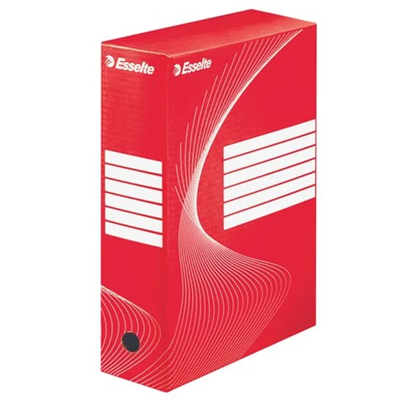 Archiválódoboz A4 100 mm karton Esselte Boxycolor piros