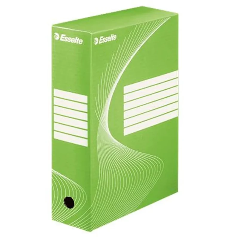 Archiválódoboz A4 100 mm karton Esselte Boxycolor zöld