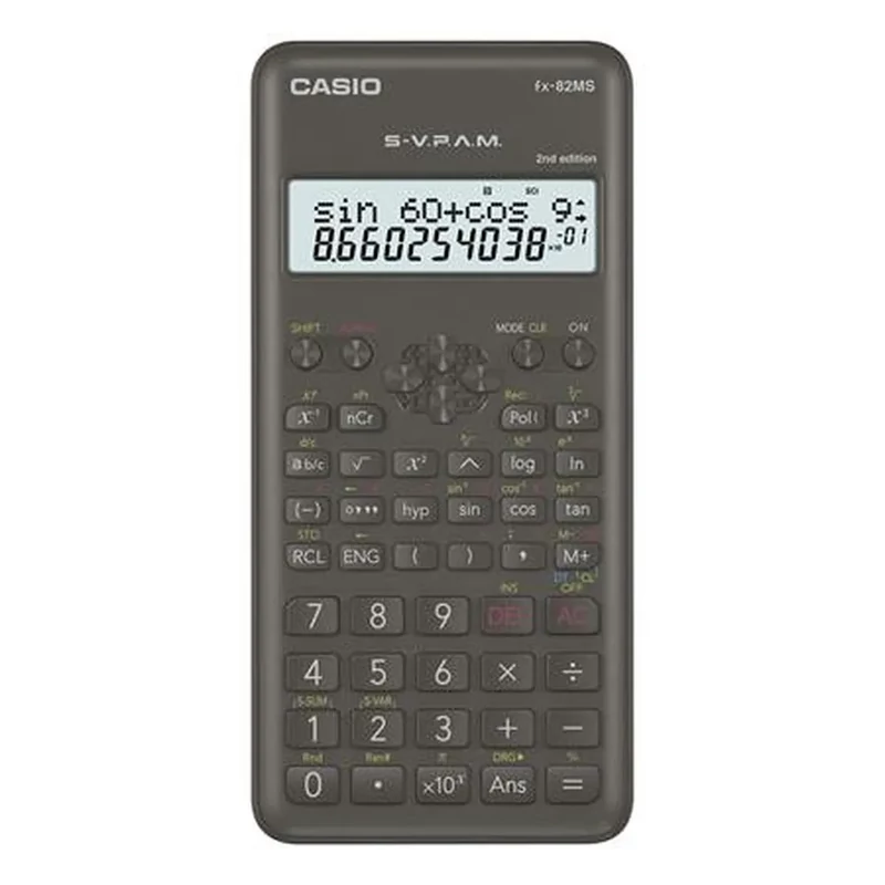 Számológép tudományos 240 funkcióss Casio FX 82 MS 2E fekete