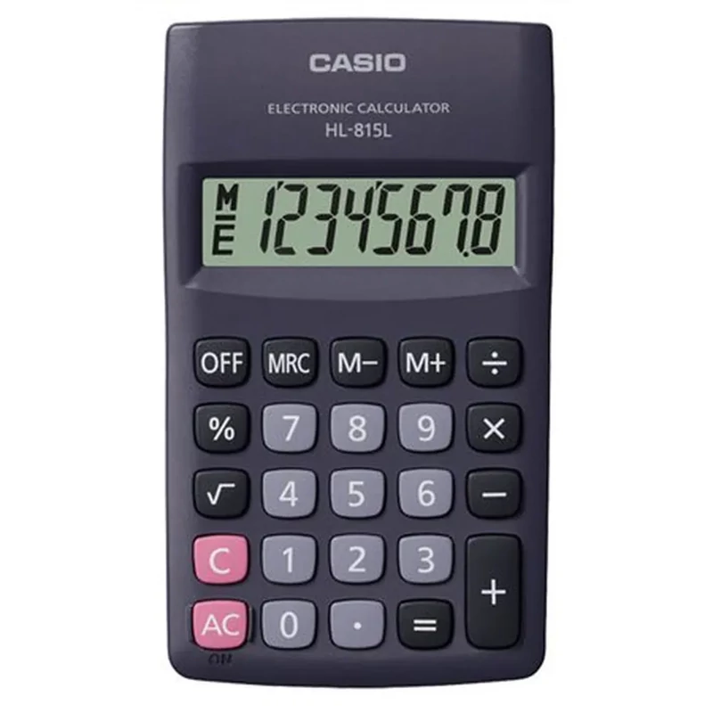 Zsebszámológép 8 számjegy Casio HL-815L BK fekete színű