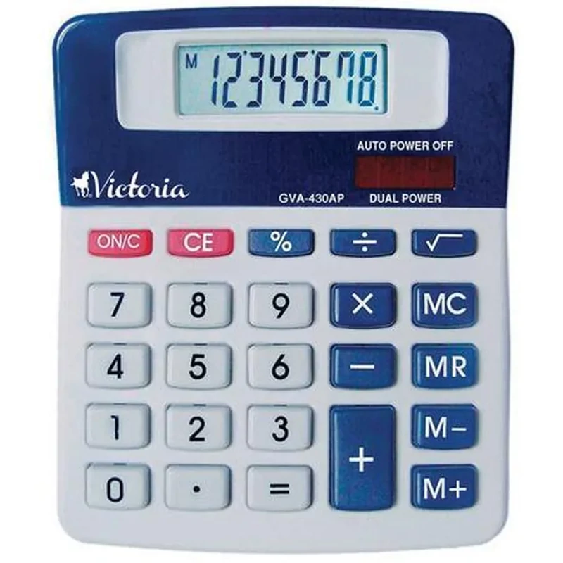 Számológép, asztali, 8 számjegy, VICTORIA GVA-430AP