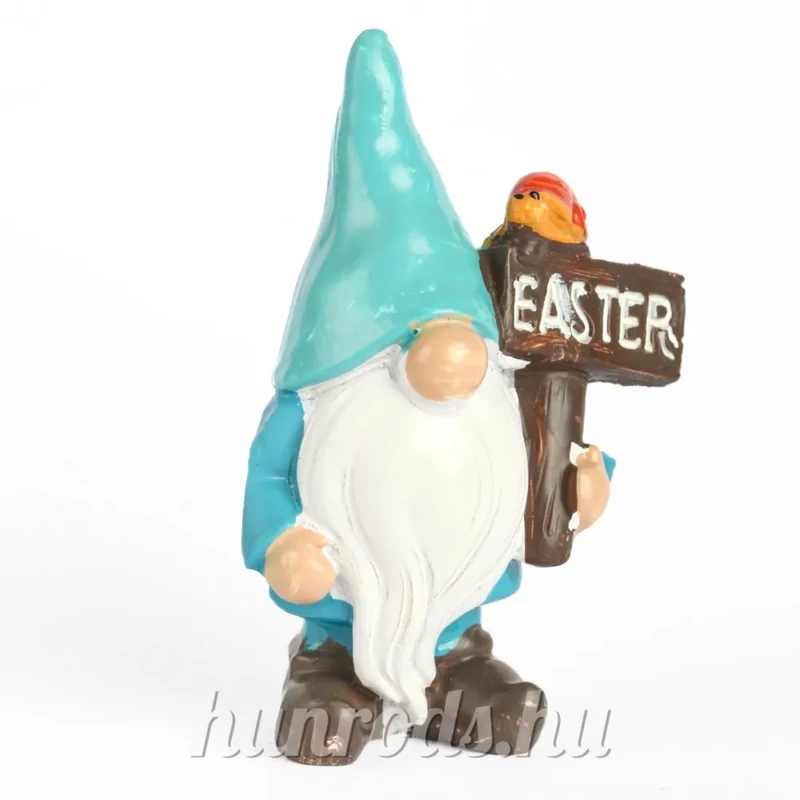 Manó tavaszi figura polyresin Easter felirattal 4x8 cm HUAM105636