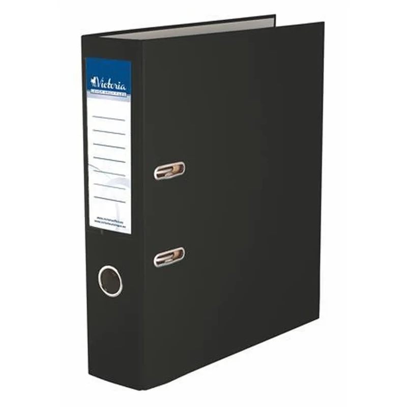 Iratrendező 75 mm A4 PP/karton VICTORIA OFFICE Basic fekete