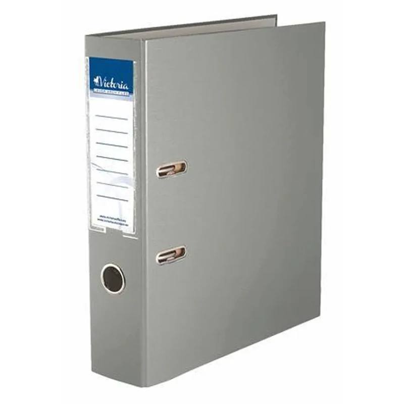 Iratrendező 75 mm A4 PP/karton Victoria Office Basic szürke