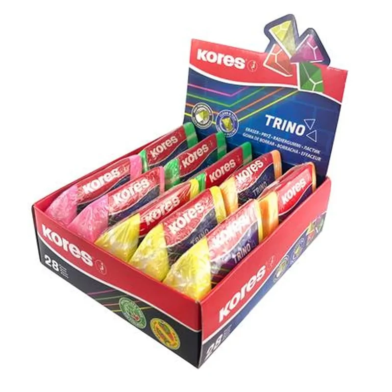 Radír, Kores Trino, vegyes neon színek
