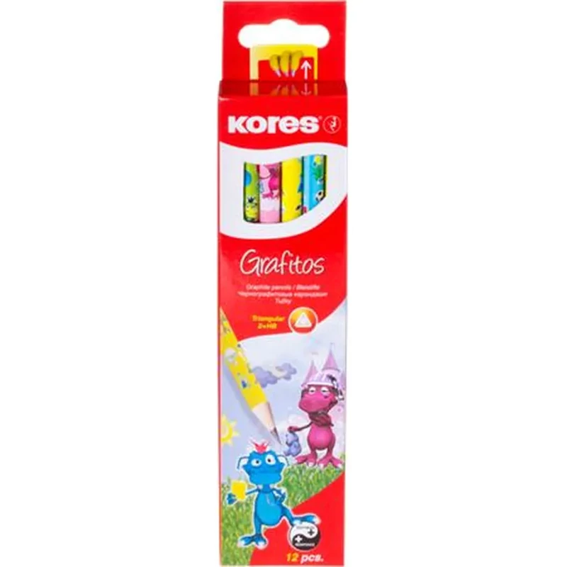 Grafitceruza HB háromszögletű sárkányos  Kores