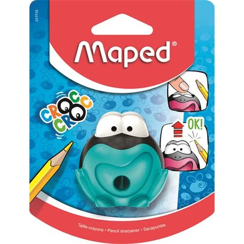 Hegyező egylyukú tartályos Maped Croc Croc béka vegyes színek 1 db