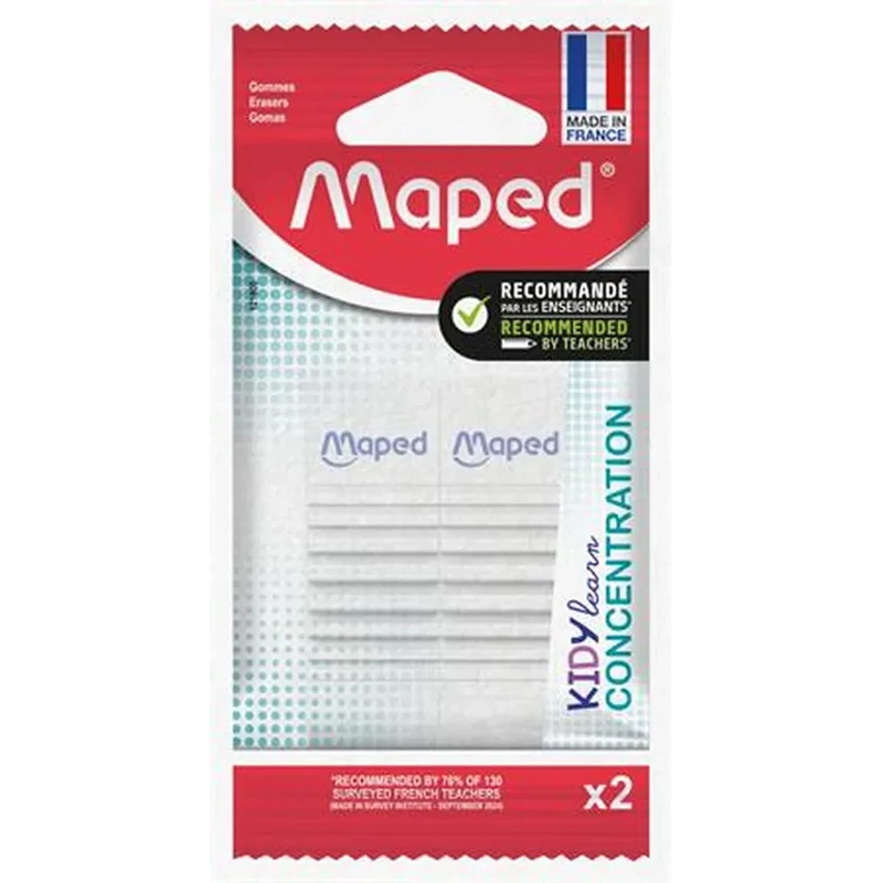 Radír 2 db-os bliszterben Maped "Kidy Learn Concentration"