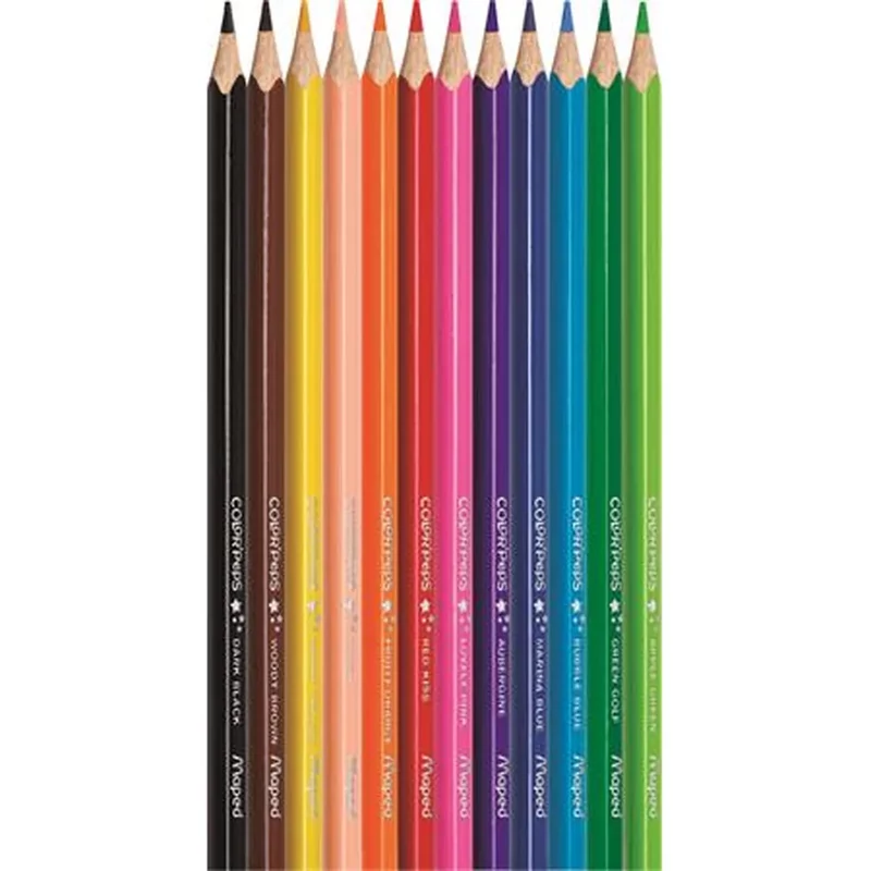 Színes ceruza készlet háromszögletű Maped Color Peps Star 12 db