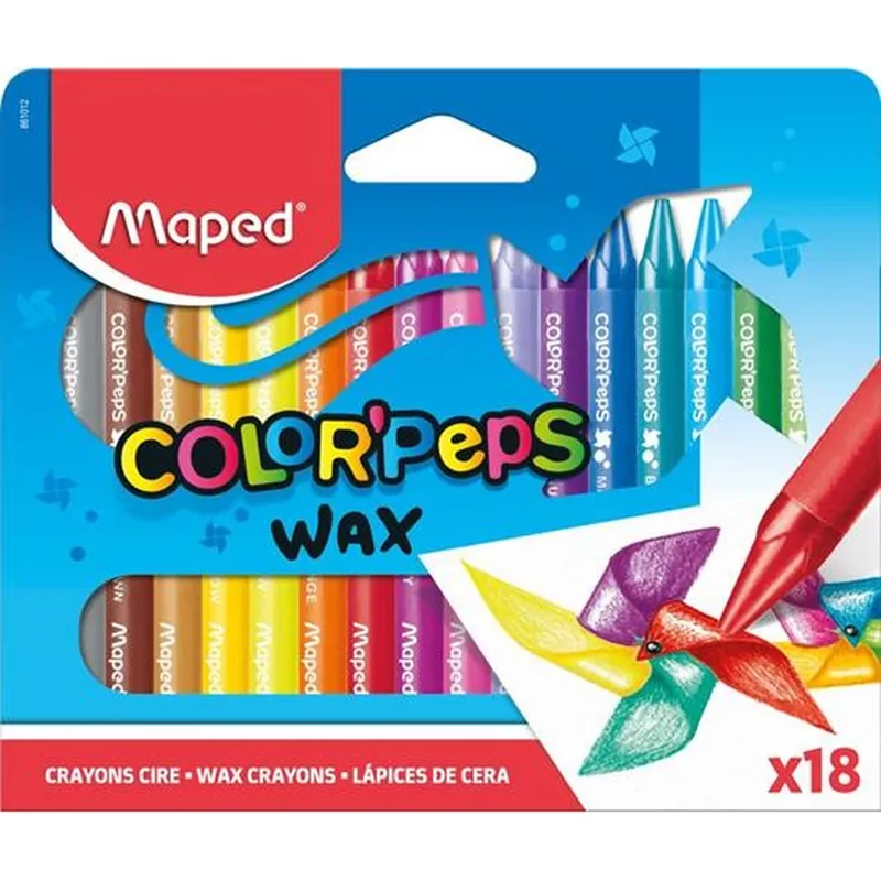 Zsírkréta puha viaszból 18 db/készlet Maped ColorPeps Wax